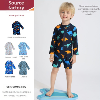 Laste pikkade varrukatega üheosaline ujumistrikoo UV-kaitse ja kiireks kuivamiseks, polüester, tüdrukutele 1–8-aastastele