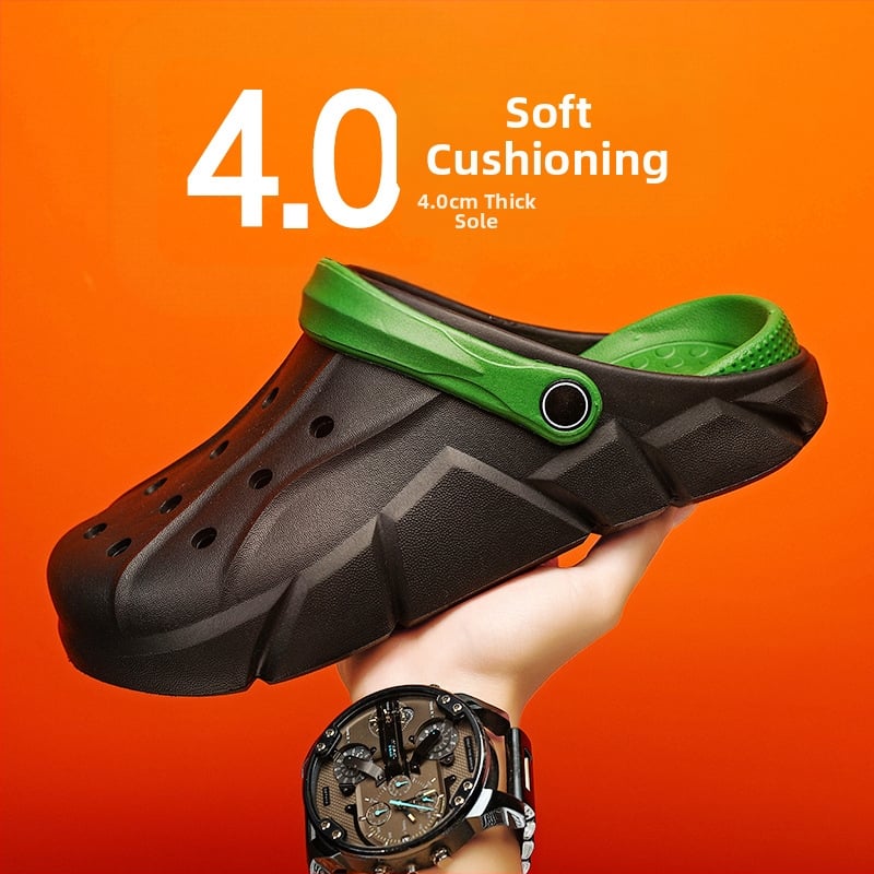 Vyriniai vasariniai sandalai su uždaru priekiu, kvėpuojantys, EVA padas, viršutinė dalis – sintetinė oda, sagties užsegimas