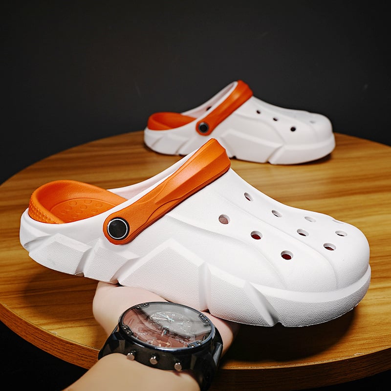 Vyriniai vasariniai sandalai su uždaru priekiu, kvėpuojantys, EVA padas, viršutinė dalis – sintetinė oda, sagties užsegimas