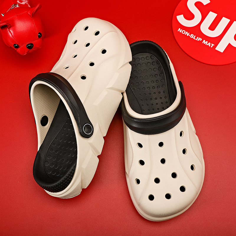 Vyriniai vasariniai sandalai su uždaru priekiu, kvėpuojantys, EVA padas, viršutinė dalis – sintetinė oda, sagties užsegimas