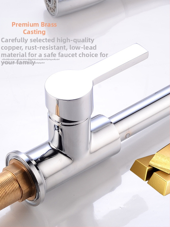 Vario virtuvės čiaupas su ištraukiamu antgaliu, 360° pasukamas, keraminis kartridžą, karštas ir šaltas vanduo, modelis 7084