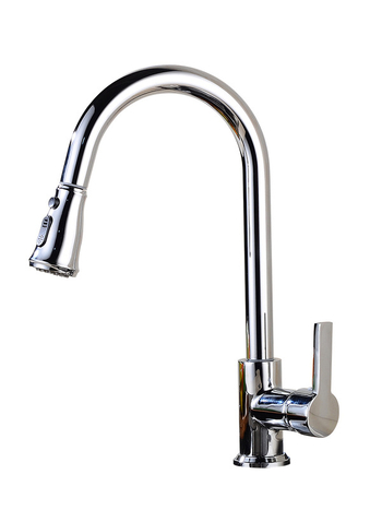 Vario virtuvės čiaupas su ištraukiamu antgaliu, 360° pasukamas, keraminis kartridžą, karštas ir šaltas vanduo, modelis 7084