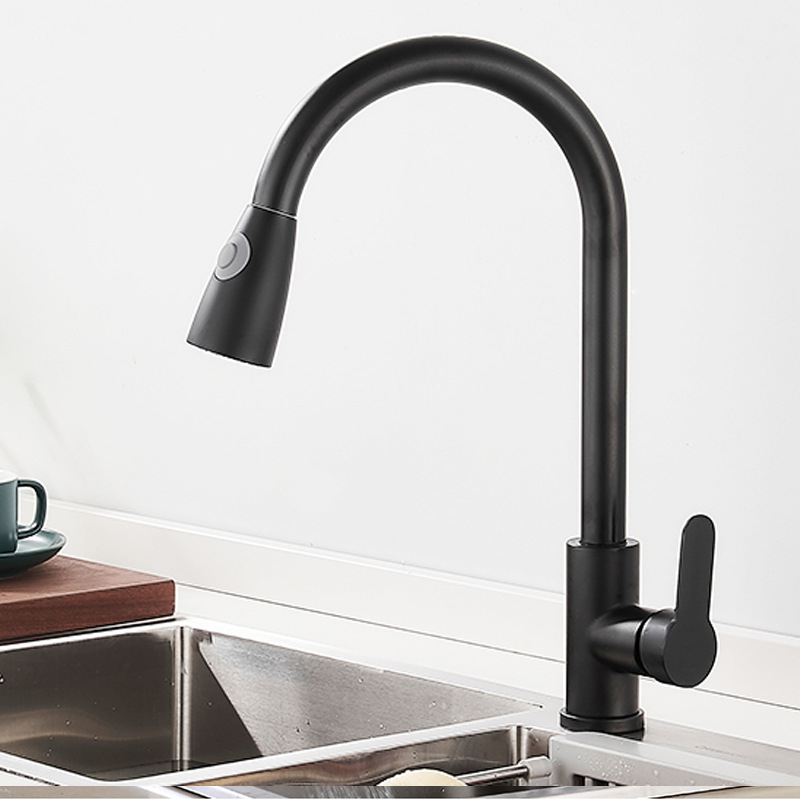 Vario virtuvės čiaupas su ištraukiamu antgaliu, 360° pasukamas, keraminis kartridžą, karštas ir šaltas vanduo, modelis 7084