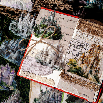 Σετ PET αυτοκόλλητων για planner – σειρά Κάστρο, νορδικού στυλ, DIY διακοσμητικά αυτοκόλλητα, 20 τεμάχια, 6 παραλλαγές, εκτυπωμένα