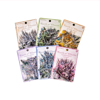 Σετ PET αυτοκόλλητων για planner – σειρά Κάστρο, νορδικού στυλ, DIY διακοσμητικά αυτοκόλλητα, 20 τεμάχια, 6 παραλλαγές, εκτυπωμένα