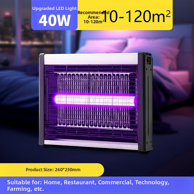 LED uodų lemputė, sieninis montavimas, dengia 61㎡+ plotą, elektrinis šokas naikinimui