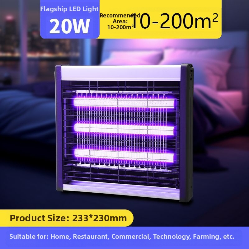 LED uodų lemputė, sieninis montavimas, dengia 61㎡+ plotą, elektrinis šokas naikinimui