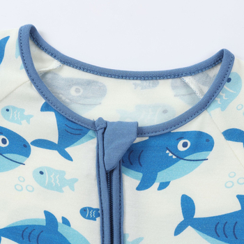 Μωρό ολόσωμη φορμάδα από μπαμπού ίνες, διπλό φερμουάρ, μακριά μανίκια, όλους τους καιρούς, 95% μπαμπού, 5% βαμβάκι, για ηλικίες 1–3 ετών