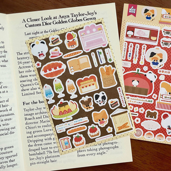 Σετ αυτοκόλλητων ημερολογίου — καρτούν στυλ, χαρτί γραφής, εκτύπωση, μη προσαρμοζόμενο, μάρκα Wowka wowka