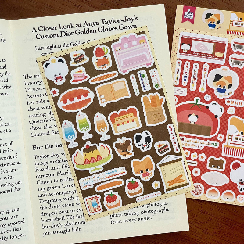 Σετ αυτοκόλλητων ημερολογίου — καρτούν στυλ, χαρτί γραφής, εκτύπωση, μη προσαρμοζόμενο, μάρκα Wowka wowka