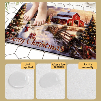 Χαλάκι μπάνιου τετράγωνο, απορροφητικό δέρμα, μηχανικά υφαντό, anime στιλ, σχέδιο κινούμένων σχεδίων