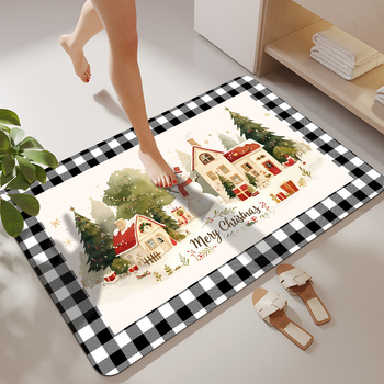 Χαλάκι μπάνιου τετράγωνο, απορροφητικό δέρμα, μηχανικά υφαντό, anime στιλ, σχέδιο κινούμένων σχεδίων