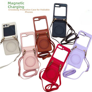 Samsung Z Flip5 ādas lieta, PU+PC materiāls, minimalistisks dizains, mehāniska apstrāde; pielāgošana pieejama; aizsardzība pret šoks, nolietošanos, krišanu un pirkstu nospiedumiem