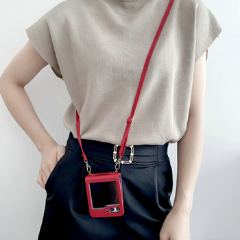 Samsung Z Flip5 ādas lieta, PU+PC materiāls, minimalistisks dizains, mehāniska apstrāde; pielāgošana pieejama; aizsardzība pret šoks, nolietošanos, krišanu un pirkstu nospiedumiem