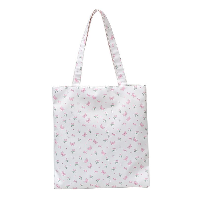 Unisex tote bag με σχέδιο 3D φλοράλ, αδιάβροχο νάιλον, μεγάλη χωρητικότητα, καμπύλη ιμάντας ώμου, κατάλληλη για μαθητές εξωσχολικές δραστηριότητες