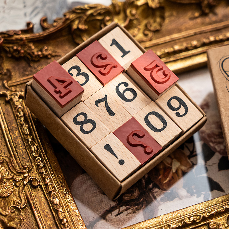 Xiami medinis dienoraščio antspaudų rinkinys – mėnesio ir savaitės žymės, spausdinimo technika