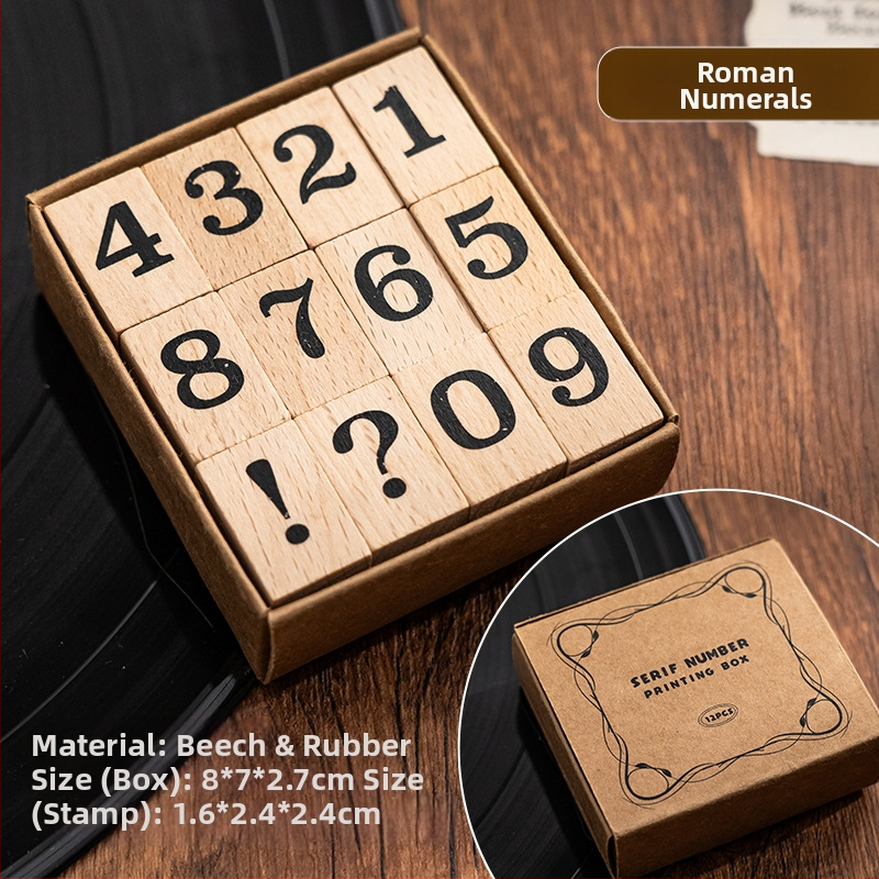 Xiami medinis dienoraščio antspaudų rinkinys – mėnesio ir savaitės žymės, spausdinimo technika