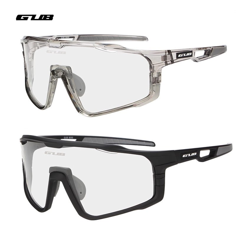 GUB 8000 Dviračių akiniai: poliarizuoti, vėjo atsparūs, dienos-nakties dviguba naudojimas, keičiamų objektyvų