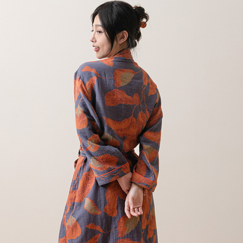 Πιζάμες από βαμβάκι με διπλή γάζα, cropped παντελόνια, πολυτελής οικιακή ενδυμασία