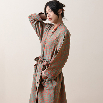 Πιζάμες από βαμβάκι με διπλή γάζα, cropped παντελόνια, πολυτελής οικιακή ενδυμασία