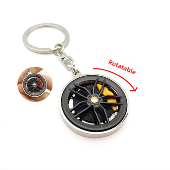 Μπρελόκ μεταλλικό, εμπνευσμένο από ρουλεμάν κεντρικού άξονα τροχού, περιστρεφόμενος δίσκος φρένου, μοντέρνος μινιμαλιστικός σχεδιασμός