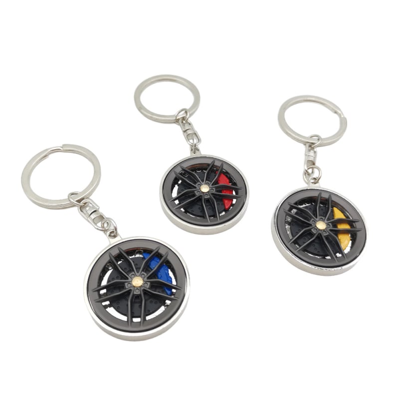 Μπρελόκ μεταλλικό, εμπνευσμένο από ρουλεμάν κεντρικού άξονα τροχού, περιστρεφόμενος δίσκος φρένου, μοντέρνος μινιμαλιστικός σχεδιασμός