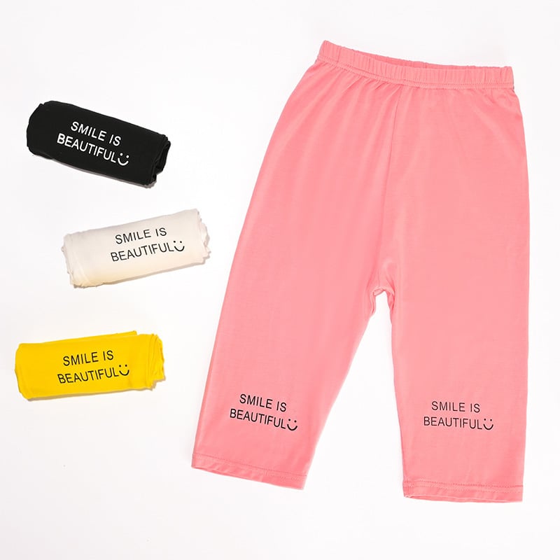 Ελαφρά παιδικά capri κολάν για κορίτσια, Capri μήκος, μεσαίας μέσης, 80% βισκόζη, κορεατικού στυλ, για ηλικίες 3–8 ετών