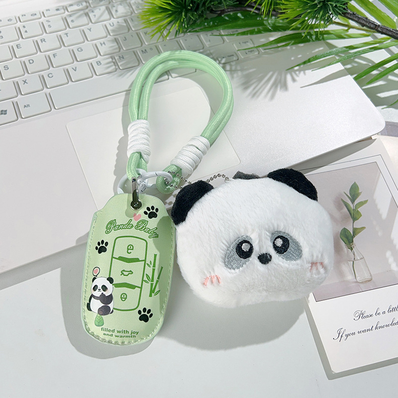 Geely Panda modelio raktų dėklas — piešinio stilius, super pluošto oda, pritaikomas