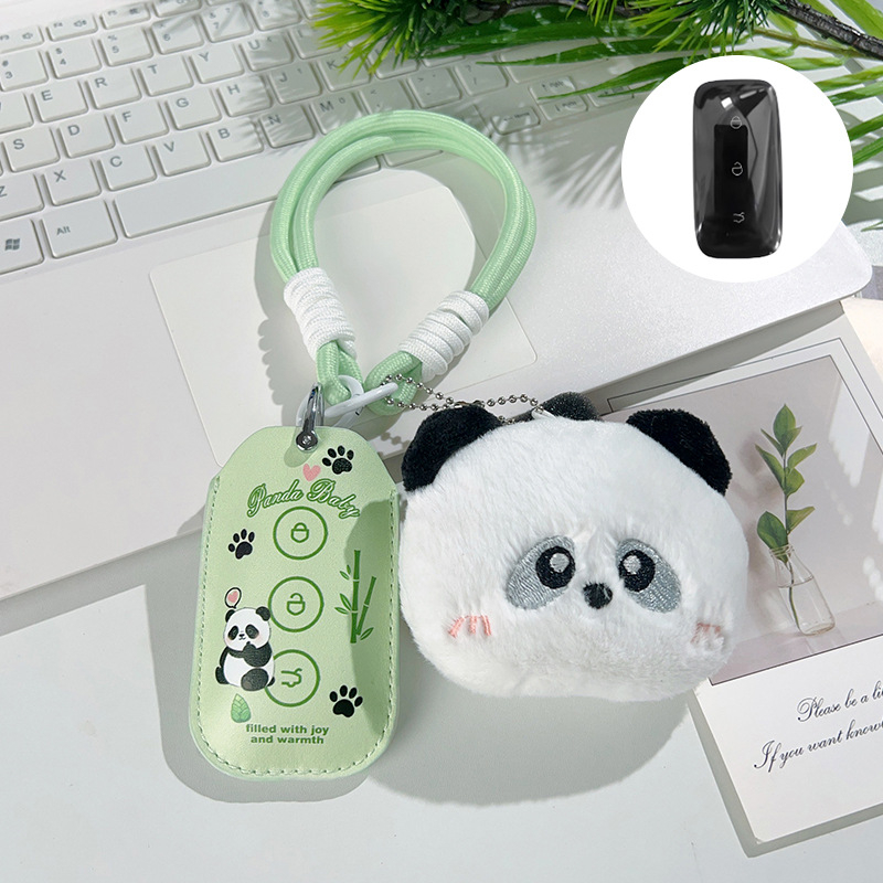 Geely Panda modelio raktų dėklas — piešinio stilius, super pluošto oda, pritaikomas