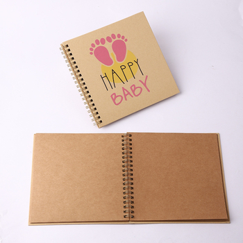 Βιβλίο Καταγραφής Ανάπτυξης Μωρού – DIY Φωτογραφικό Άλμπουμ, Σπειροειδές Δέσιμο, Κάλυμμα από Craft Χαρτί, 20 Σελίδες, Μάρκα Guyoo