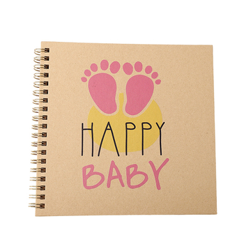 Βιβλίο Καταγραφής Ανάπτυξης Μωρού – DIY Φωτογραφικό Άλμπουμ, Σπειροειδές Δέσιμο, Κάλυμμα από Craft Χαρτί, 20 Σελίδες, Μάρκα Guyoo