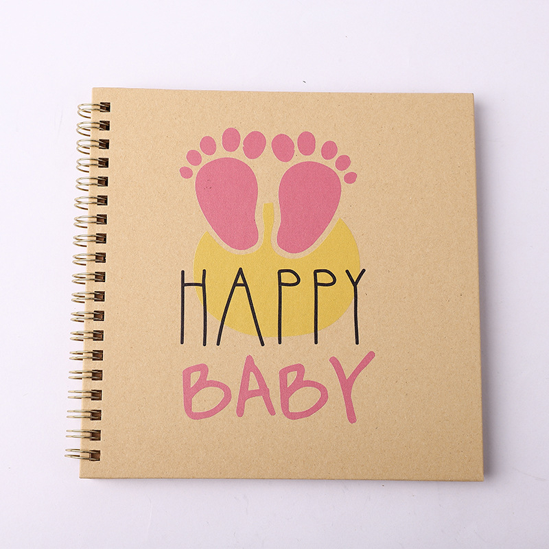 Βιβλίο Καταγραφής Ανάπτυξης Μωρού – DIY Φωτογραφικό Άλμπουμ, Σπειροειδές Δέσιμο, Κάλυμμα από Craft Χαρτί, 20 Σελίδες, Μάρκα Guyoo