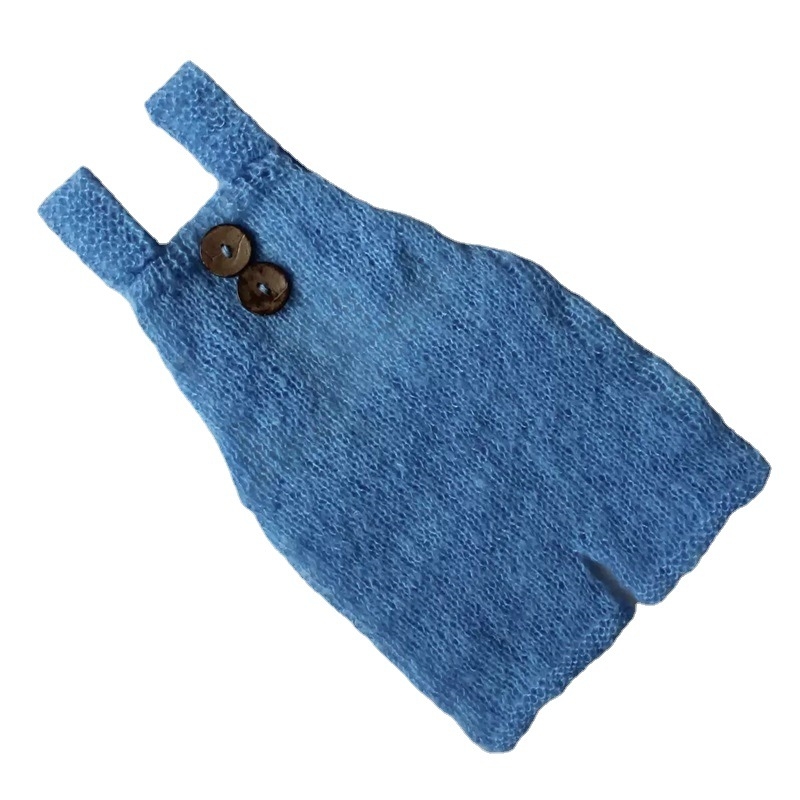 Σετ φωτογράφισης νεογέννητου: πλεκτό ρούχο με ιμάντες σε μορφή αρκούδας από χημική ίνα με 1% ελαστάνη, για φωτογράφηση στο στούντιο (0–80 cm)