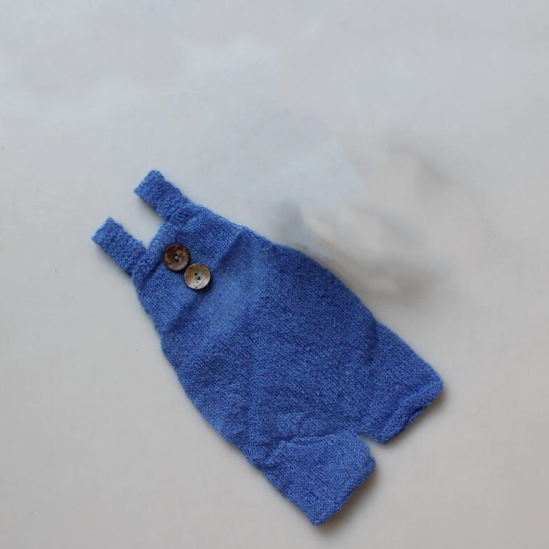 Σετ φωτογράφισης νεογέννητου: πλεκτό ρούχο με ιμάντες σε μορφή αρκούδας από χημική ίνα με 1% ελαστάνη, για φωτογράφηση στο στούντιο (0–80 cm)