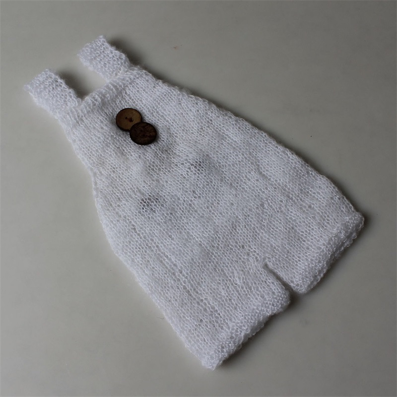 Σετ φωτογράφισης νεογέννητου: πλεκτό ρούχο με ιμάντες σε μορφή αρκούδας από χημική ίνα με 1% ελαστάνη, για φωτογράφηση στο στούντιο (0–80 cm)