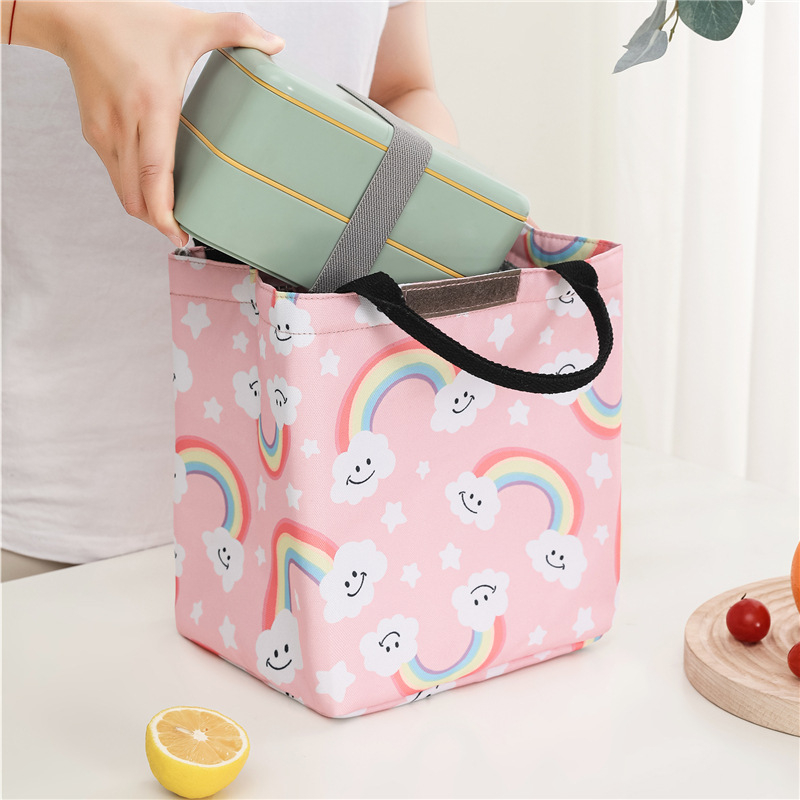 Vaikų pietų maišelis su animaciniu atspaudu, nešiojamas sulankstomas izoliacinis pietų dėklas iš Oxford audinio ir aliuminio folijos, talpa 6000