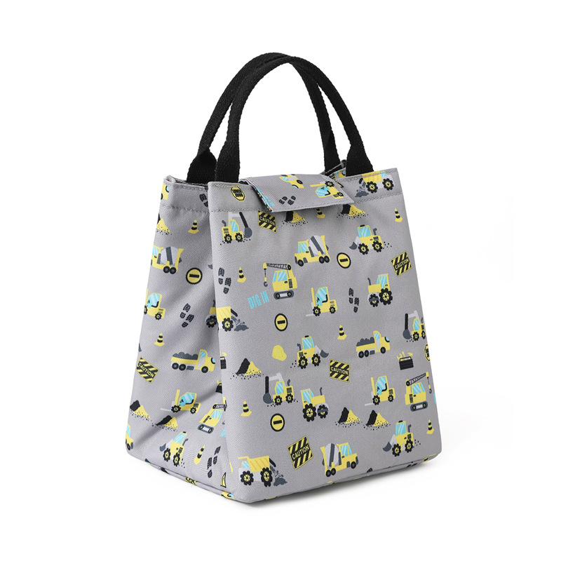 Vaikų pietų maišelis su animaciniu atspaudu, nešiojamas sulankstomas izoliacinis pietų dėklas iš Oxford audinio ir aliuminio folijos, talpa 6000