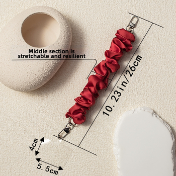 Κορδόνι για κινητό με διπλή πόρπη, αντι-χάσιμο, χειροποίητο πλέξιμο, πολυεστέρας+μέταλλο, μοτίβο πεταλούδα/έντομο, στυλ Instagram