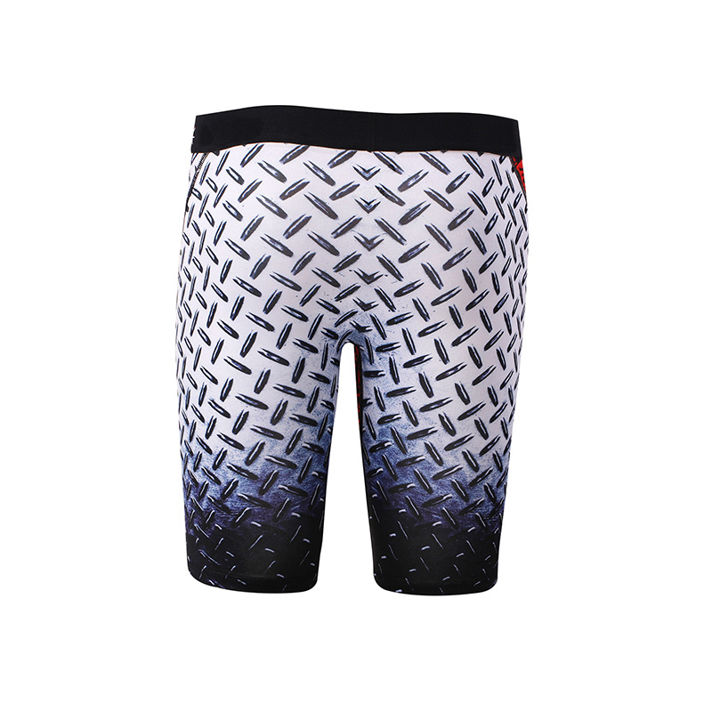 Vyriski kvėpauojantys sportiniai bokseriai su ryklių burnos spaudu, be siūlių, vidutinio juosmens pločio, 90-95% poliesterio su spandeksu