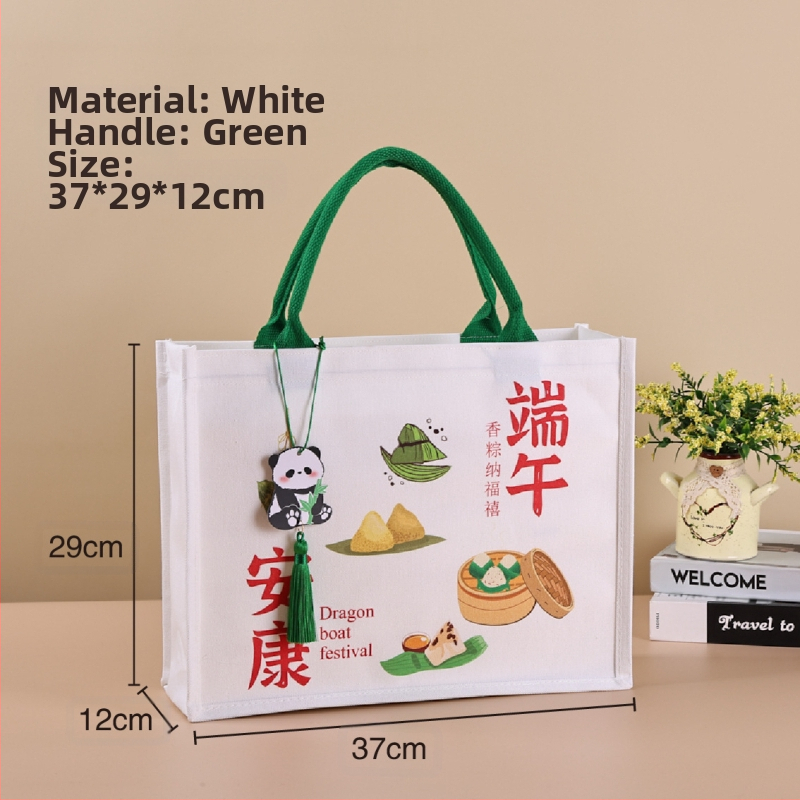 Чанта за подаръчна опаковка с ламиниран плат; екологична и стилна, печат на лого наличен; Материал: полиестер-памук; Методи на печат: ситопечат, машинен, дигитален, термотрансфер; Снабдяване: на едро и персонализирана