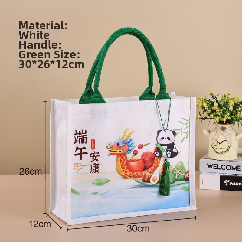 Dovanų įpakavimo krepšys su laminuota drobe; aplinkai draugiškas poliesterio ir medvilnės mišinys; logotipo spauda prieinama; spausdinimo metodai: serigrafinė spausda, mašininė spausda, skaitmeninė spausda, šilumos pernešimas