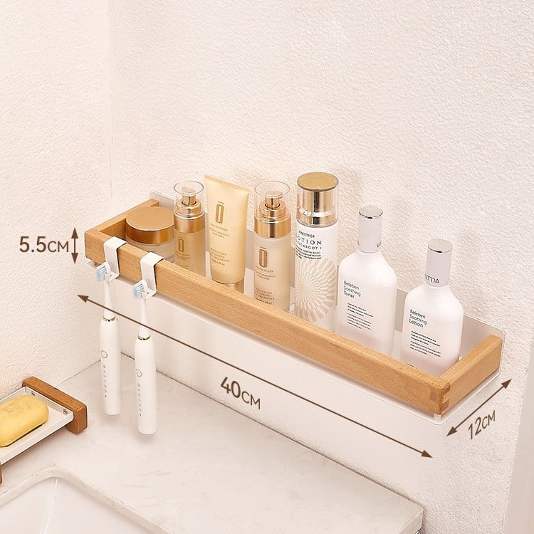 Sieninis vonios laikiklis iš kosminio aliuminio su dažytu paviršiumi, vieno lygio, šiuolaikinis minimalistinis stilius, apkrovos gebėjimas apie 15 kg