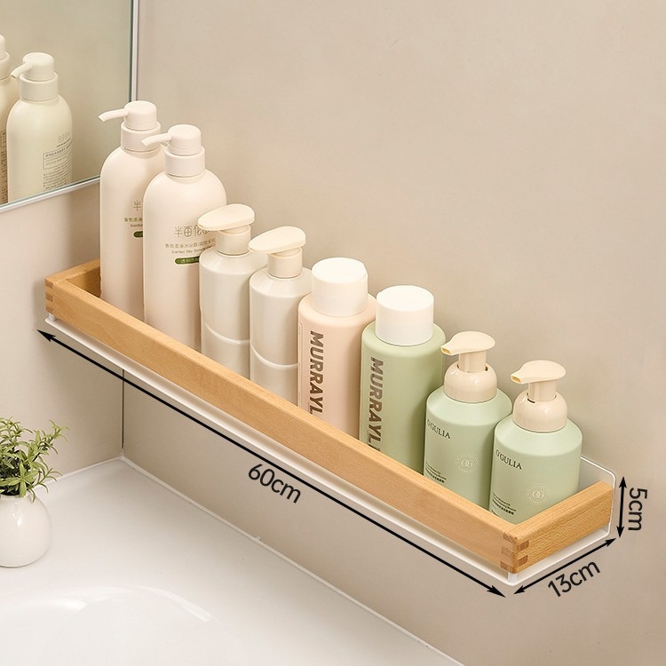 Sieninis vonios laikiklis iš kosminio aliuminio su dažytu paviršiumi, vieno lygio, šiuolaikinis minimalistinis stilius, apkrovos gebėjimas apie 15 kg