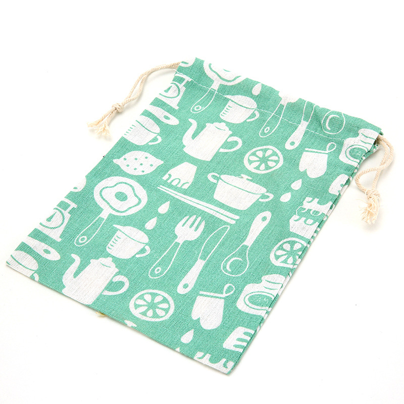 Torba za pohranu od pamuka i lana, pravokutnog oblika, japanskog stila, model Z002