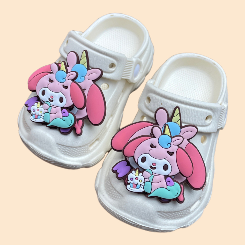 Bērnu čības un pantofles Cartoon Paradise, EVA augšējā daļa, pretslīdēšanas zole, ārējai lietošanai, vecums 1–3 gadi