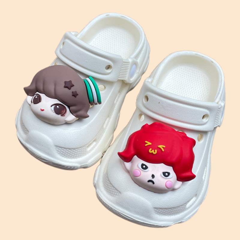 Bērnu čības un pantofles Cartoon Paradise, EVA augšējā daļa, pretslīdēšanas zole, ārējai lietošanai, vecums 1–3 gadi