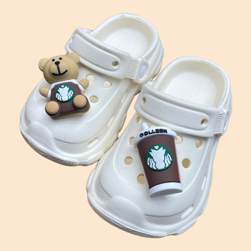 Bērnu čības un pantofles Cartoon Paradise, EVA augšējā daļa, pretslīdēšanas zole, ārējai lietošanai, vecums 1–3 gadi