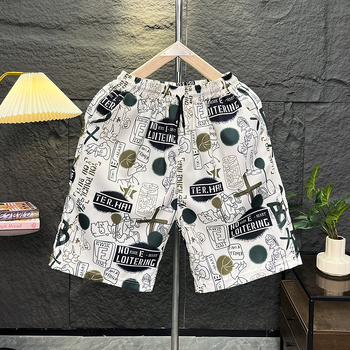 Ανδρικά σορτς παραλίας με εκτύπωση λουλουδιών, χαλαρή εφαρμογή, γρήγορο στέγνωμα πολυεστέρα