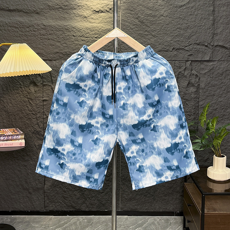 Ανδρικά σορτς παραλίας με εκτύπωση λουλουδιών, χαλαρή εφαρμογή, γρήγορο στέγνωμα πολυεστέρα