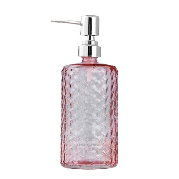 Stiklinė pompinė buteliukas rankų dezinfekcijai, šampūnui, dušo geliui ir skystam muilui – medžiaga: stiklas; siurblys; universalus panaudojimas; prekės ženklas Noyou